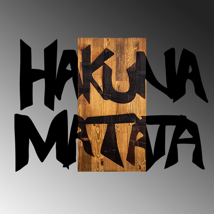Wallity Hakuna Matata 5 - Escultura de pared en madera y metal Wallity Hakuna Matata 5 - Escultura de pared en madera y metal